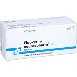 Abbildung: Fluoxetin neuraxpharm 10 mg Tabletten 100 St, Tabletten PZN 02136175