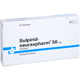 Abbildung: Sulpirid neuraxpharm 50 mg Tabletten 20 St, Tabletten PZN 02136258