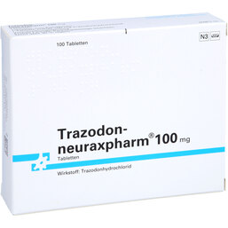 Abbildung: Trazodon neuraxpharm 100 mg Tabletten 100 St, Tabletten PZN 02136436
