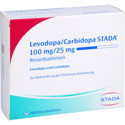 Abbildung: Levodopa Carbidopa STADA 100 mg / 25 mg Retardtabletten 200 St, Retard-Tabletten PZN 02139943