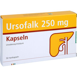 Abbildung: Ursofalk 250 mg Kapseln 50 St, Hartkapseln PZN 02144453