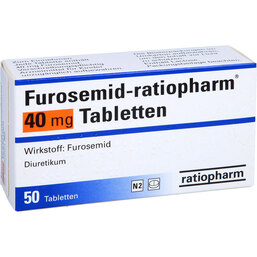 Abbildung: Furosemid ratiopharm 40 mg Tabletten 50 St, Tabletten PZN 02145122