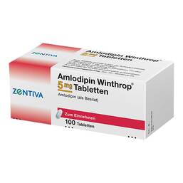 Abbildung: Amlodipin Winthrop 5 mg Tabletten 100 St, Tabletten PZN 02145553