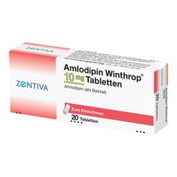 Abbildung: Amlodipin Winthrop 10 mg Tabletten 20 St, Tabletten PZN 02146558
