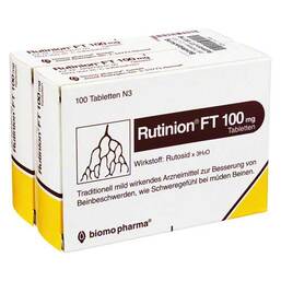 Abbildung: Rutinion FT 100 mg Tabletten 200 St, Tabletten PZN 02147368