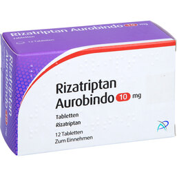 Abbildung: Rizatriptan Aurobindo 10 mg Tabletten 12 St, Tabletten PZN 02158900