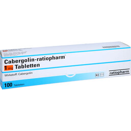 Abbildung: Cabergolin ratiopharm 1 mg Tabletten 100 St, Tabletten PZN 02160297