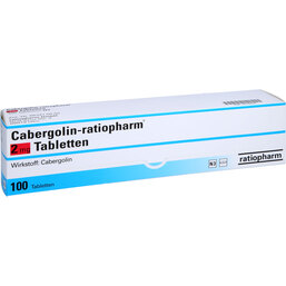 Abbildung: Cabergolin ratiopharm 2 mg Tabletten 100 St, Tabletten PZN 02162540