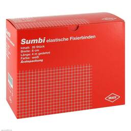 Abbildung: Dracosumbi Fixierbinde 8 cm x 4 m weiß 20 St, Binden PZN 02163717