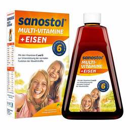 Abbildung: Sanostol plus Eisen Saft Saft, 460 ml PZN 02171846