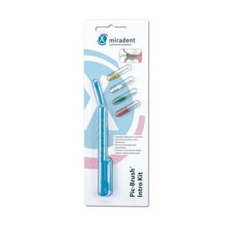 Abbildung: Miradent Interd.PIC-Brush Intro Kit blau tra.1H + 4B 1 St, Zahnbürste PZN 02171941
