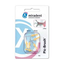 Abbildung: Miradent Interdentalbürste Pic-Brush x-fein gelb 6 St, Zahnbürste PZN 02172372