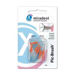 Abbildung: Miradent Interdentalbürste Pic-Brush coni orange 6 St, Zahnbürste PZN 02172455