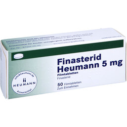 Abbildung: Finasterid Heumann 5 mg Filmtabletten 50 St, Filmtabletten PZN 02173934