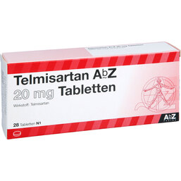 Abbildung: Telmisartan AbZ 20 mg Tabletten 28 St, Tabletten PZN 02179368