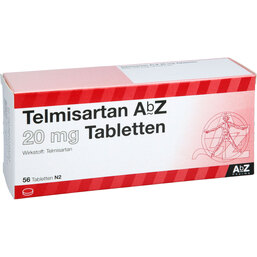 Abbildung: Telmisartan AbZ 20 mg Tabletten 56 St, Tabletten PZN 02179374