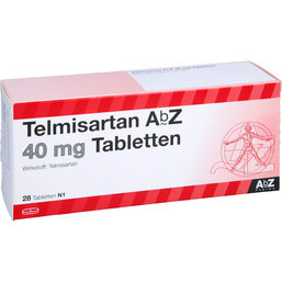Abbildung: Telmisartan AbZ 40 mg Tabletten 28 St, Tabletten PZN 02179517