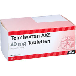 Abbildung: Telmisartan AbZ 40 mg Tabletten 98 St, Tabletten PZN 02179747