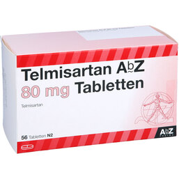 Abbildung: Telmisartan AbZ 80 mg Tabletten 56 St, Tabletten PZN 02181419