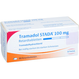 Abbildung: Tramadol STADA 100 mg Retardtabletten 50 St, Retard-Tabletten PZN 02186523
