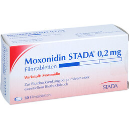 Abbildung: Moxonidin STADA 0,2 mg Filmtabletten 50 St, Filmtabletten PZN 02188485