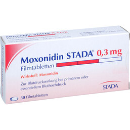 Abbildung: Moxonidin STADA 0,3 mg Filmtabletten 30 St, Filmtabletten PZN 02188628