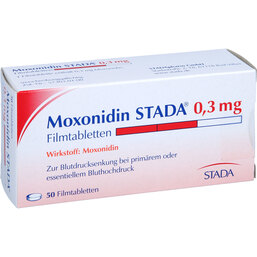 Abbildung: Moxonidin STADA 0,3 mg Filmtabletten 50 St, Filmtabletten PZN 02188752