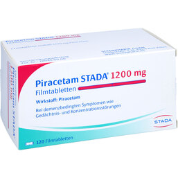 Abbildung: Piracetam STADA 1200 mg Filmtabletten 120 St, Filmtabletten PZN 02190105