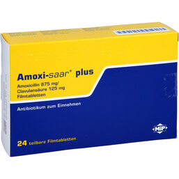Abbildung: Amoxi-Saar plus Filmtabletten 24 St, Filmtabletten PZN 02200482