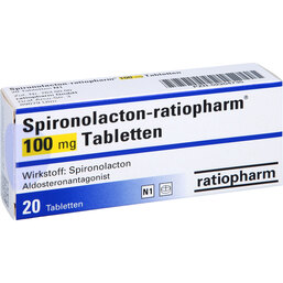 Abbildung: Spironolacton ratiopharm 100 mg Tabletten 20 St, Tabletten PZN 02204735