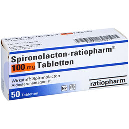 Abbildung: Spironolacton ratiopharm 100 mg Tabletten 50 St, Tabletten PZN 02204741