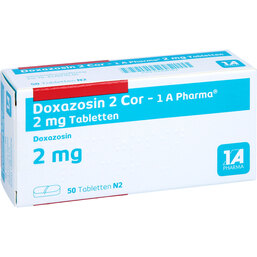 Abbildung: Doxazosin 2 Cor 1A Pharma Tabletten 50 St, Tabletten PZN 02208762