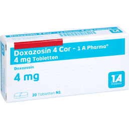 Abbildung: Doxazosin 4 Cor 1A Pharma Tabletten 20 St, Tabletten PZN 02210279