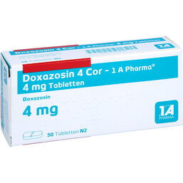 Abbildung: Doxazosin 4 Cor 1A Pharma Tabletten 50 St, Tabletten PZN 02213579