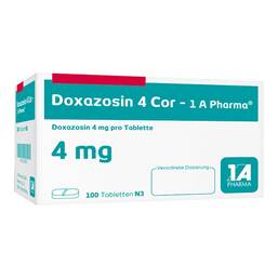 Abbildung: Doxazosin 4 Cor 1A Pharma Tabletten 100 St, Tabletten PZN 02213585