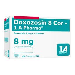 Abbildung: Doxazosin 8 Cor 1A Pharma Tabletten 100 St, Tabletten PZN 02213668