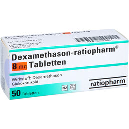 Abbildung: Dexamethason ratiopharm 8 mg 50 St, Tabletten PZN 02214691