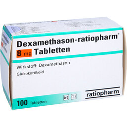 Abbildung: Dexamethason ratiopharm 8 mg 100 St, Tabletten PZN 02214716
