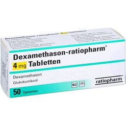 Abbildung: Dexamethason ratiopharm 4 mg 50 St, Tabletten PZN 02214751
