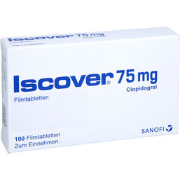 Abbildung: Iscover 75 mg Filmtabletten 100 St, Filmtabletten PZN 02215348