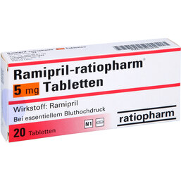 Abbildung: Ramipril ratiopharm 5 mg Tabletten 20 St, Tabletten PZN 02223916