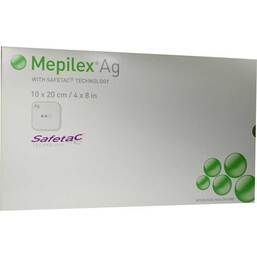 Abbildung: Mepilex Ag Verband 10x20cm s 5 St, Verband PZN 02227239