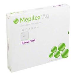 Abbildung: Mepilex Ag Verband 20x20cm s 5 St, Verband PZN 02230968