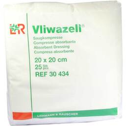Abbildung: Vliwazell Kompressen 20x20cm 25 St, Kompressen PZN 02232855