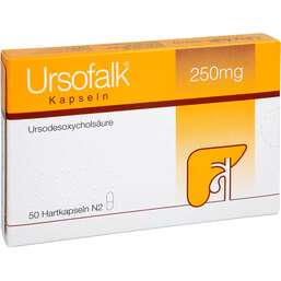 Abbildung: Ursofalk 250 mg Kapseln 50 St, Hartkapseln PZN 02244781
