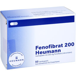 Abbildung: Fenofibrat 200 Heumann Kapse 50 St, Hartkapseln PZN 02245131
