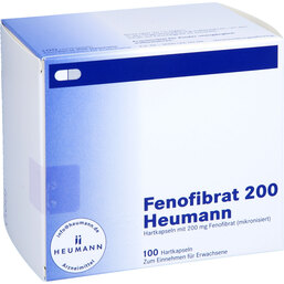 Abbildung: Fenofibrat 200 Heumann Kapse 100 St, Hartkapseln PZN 02245148
