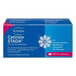 Abbildung: Cetirizin STADA 10 mg Filmtabletten Filmtabletten, 20 St PZN 02246604