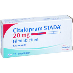 Abbildung: Citalopram STADA 20 mg Filmtabletten 20 St, Filmtabletten PZN 02250008
