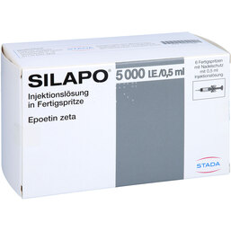Abbildung: Silapo 5.000 I.E. / 0,5 ml Fertigspritzen 6X1 St, Fertigspritzen PZN 02251686